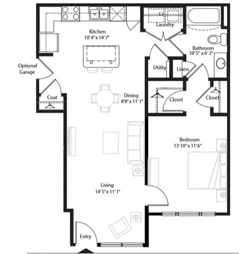 One Bedroom Designer Courtyard at The Retreat at Juban in Denham Springs, LA